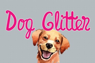 Dog Glitter Typeface for Playful Branding and Craft Projects