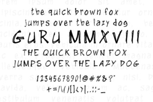GuRu MMXVIII: The Handwritten Font for Playful Brand Identity