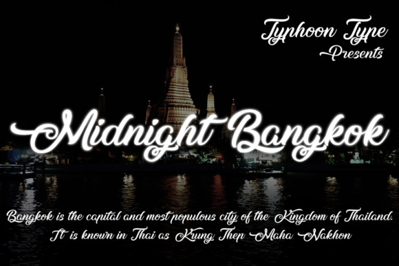 Midnight Bangkok Font Review for Elegant Campaign Design