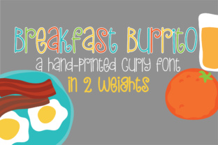 PN Breakfast Burrito: A Whimsical Script Handwritten Font for Handmade Brands